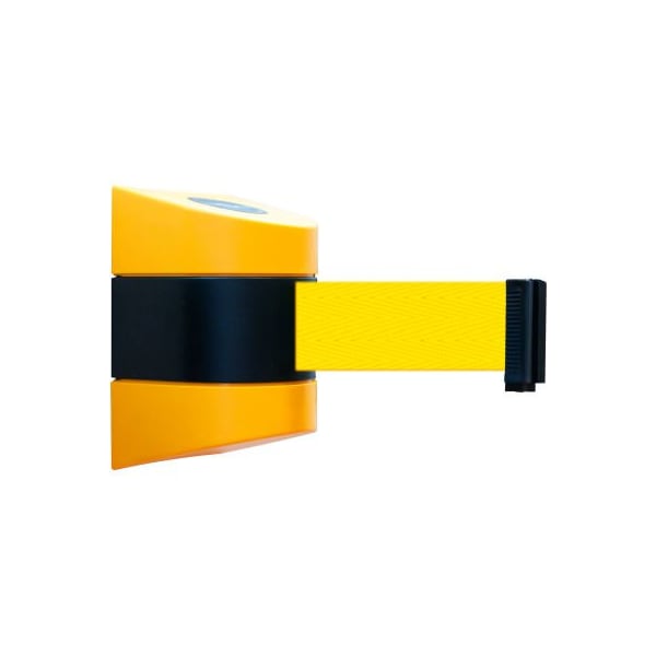 Lawrence Metal Prod. Tensabarrier Magnetic Retractable Belt Barrier, Yellow Case W/15' Yellow Belt 897-15-M-35-Y5-D - main